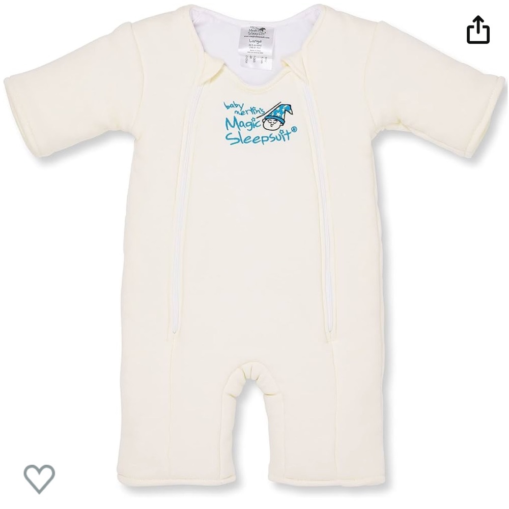 Baby Merlin's Magic Cotton Transition Swaddle Sleep Suit 6-9m beige